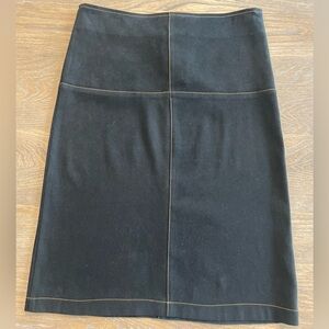 Black Pencil Skirt with Contrast Stitching